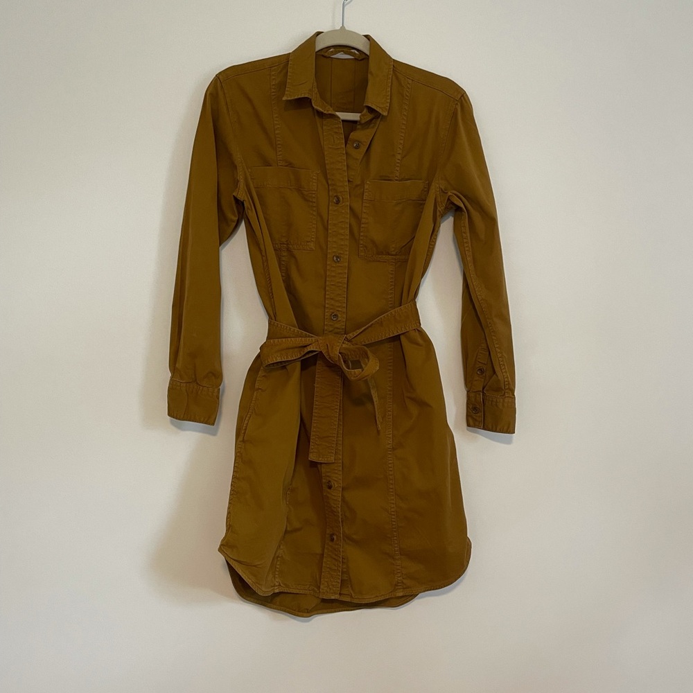 Everlane gold utility dress